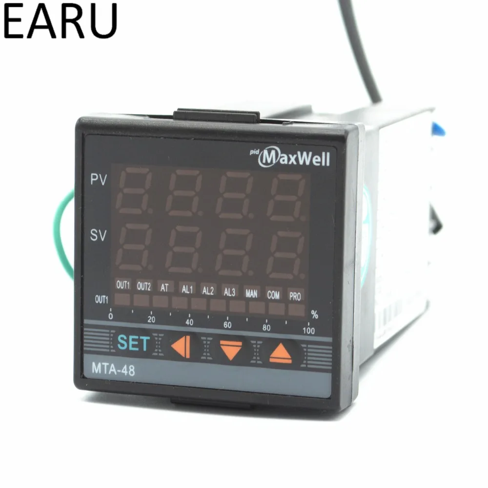 Digital Temperature Controller Control 48*48mm AC85-265V Power Thermocouple Universial K J PT100 Input SSR Relay 4-20mA Output