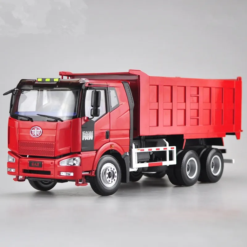 

Exquisite Alloy Model 1:24 FAW Jiefang J6 6x3 Heavy Duty Dump Truck Tractor Vehicles DieCast Toy Model for Collection Decoration
