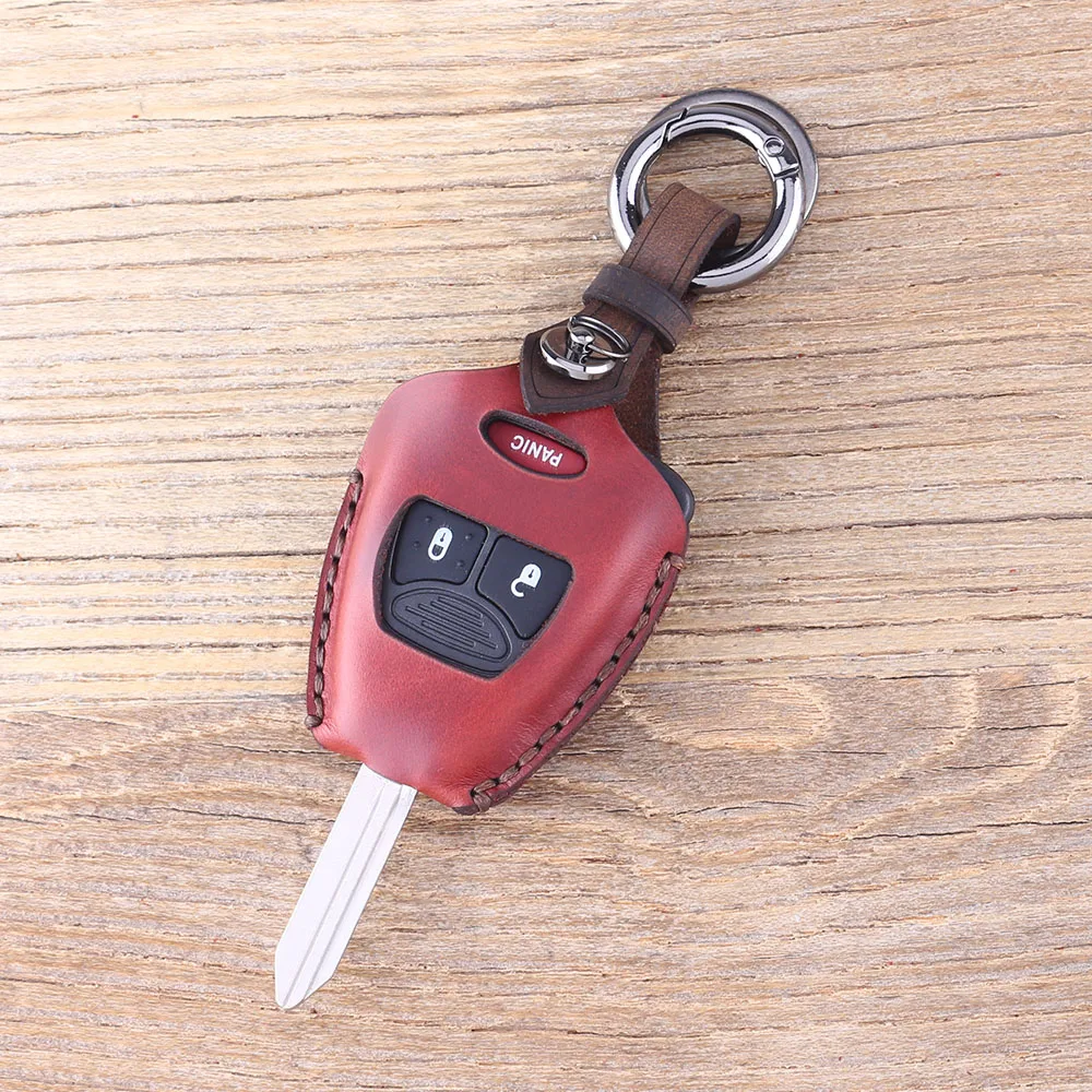 DANDKEY 2 + 1 кнопки натуральная кожа защитный чехол для ключей Chrysler Dodge caliber Jeep патриот