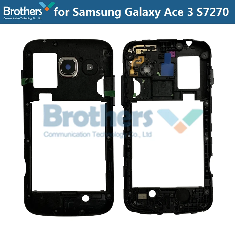 Средняя рамка Шасси для Samsung Galaxy ACE 3 S7270 чехол корпуса телефона сменный черный |