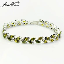 Женский AAA циркон Перидот шарм браслеты 10KT белый полновесный золотистый браслет модные ювелирные изделия Аксессуары подарок роскошный BR0060