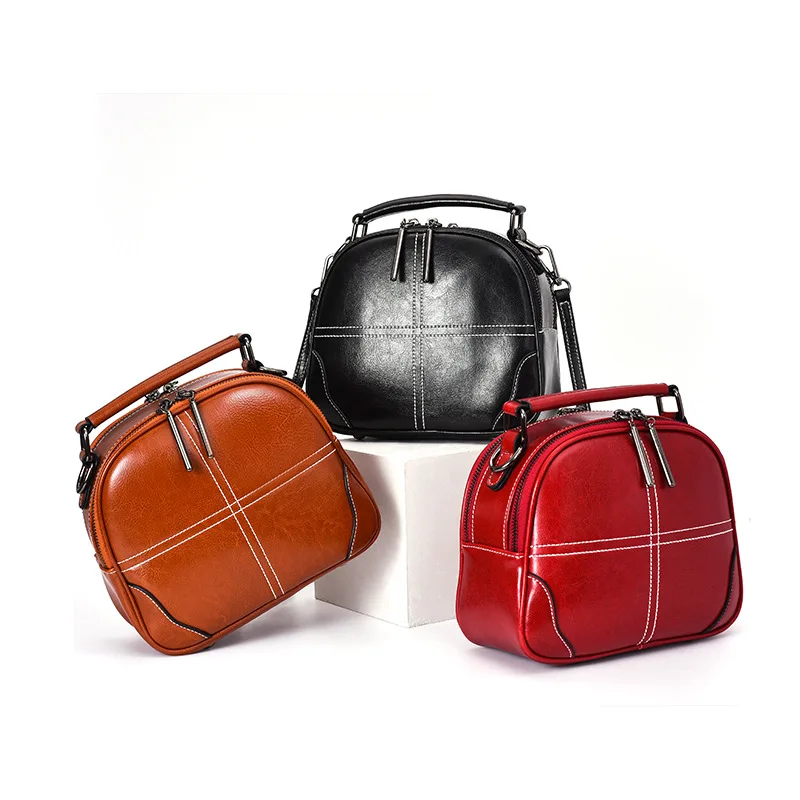 

Vintage Genuine Leather Ladies HandBags Women Messenger Bags New Designer Crossbody Shoulder Bag Hand Bags
