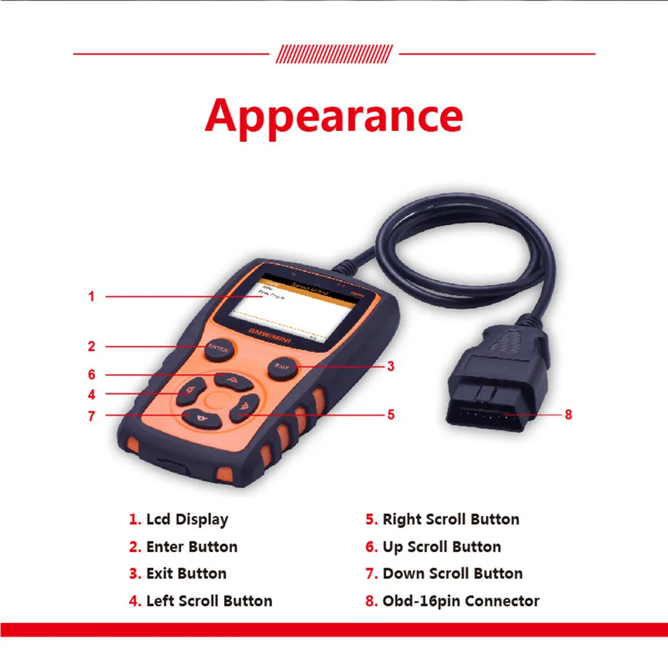  ES910 Car Fault Detector Inspection Equipment For B-M-W Handy With Constast Adjustable