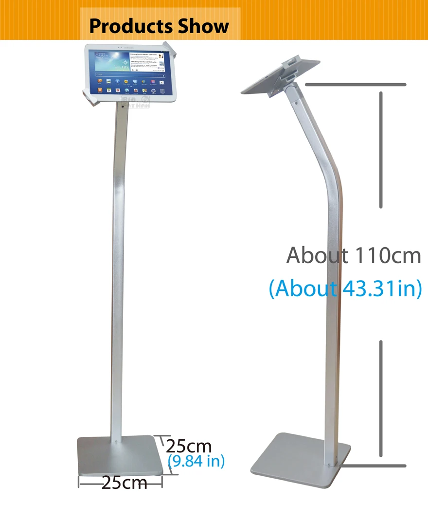 Противоугонная универсальный дисплей планшета напольная подставка для 8-10," держатель таблетки безопасности крепление замок подставка для samsung Asus HUAWEI