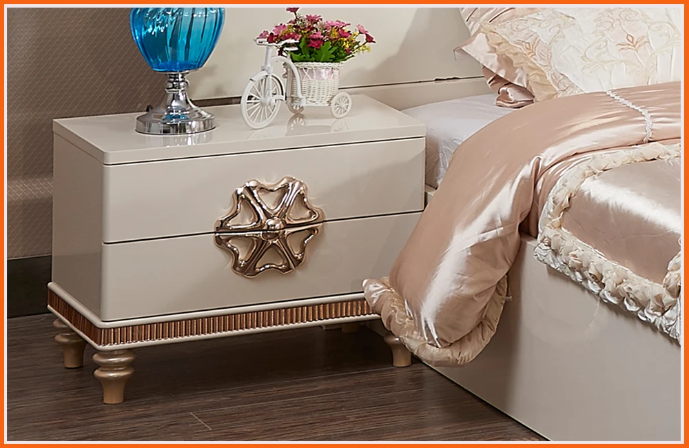 Мебель в стиле барокко современный комплект для спальни Coiffeuse стол макияж тумбочка мебель Лидер продаж с кровать и шкаф комод