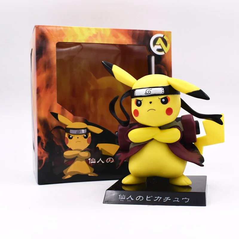 

Anime Pikachu Cosplay Naruto Action Figure PVC Figurine Collectible Model Christmas Gift Toys 15 cm