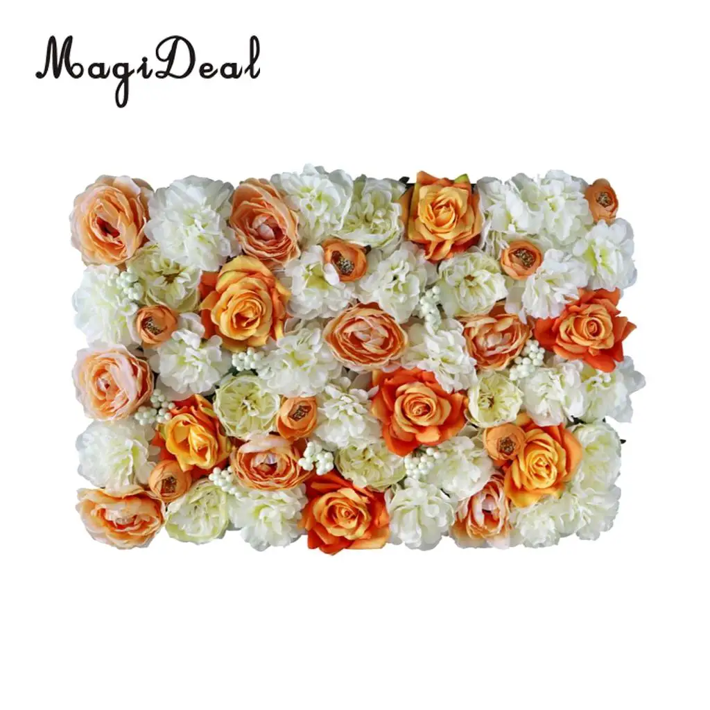 Artificial Rose Flower Wall Panels Wedding Anniversary Venue Flower Arrangement DIY Art Decor Photo Backdrops