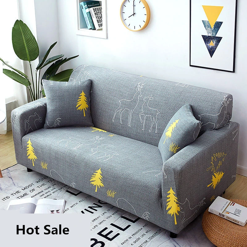 Nordic Deer Home Decor Sofa Cover Spandex Elastic 1/2/3/4 Seater
