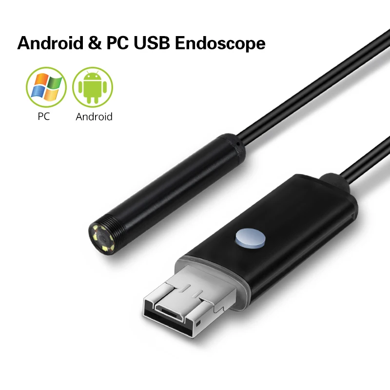 Aiwoba 5.5 мм объектив Waterpro USB эндоскопа Камера 5 м кабель бороскоп Гибкая Змея