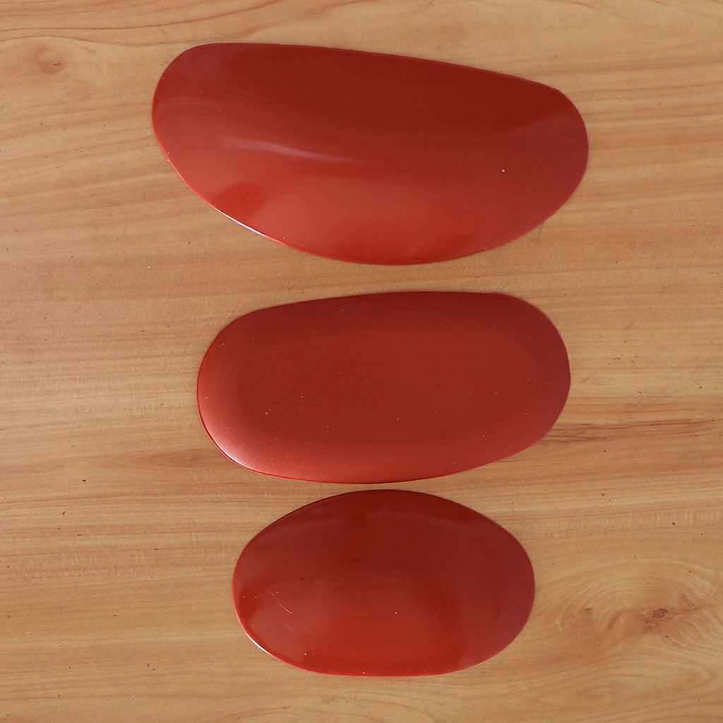 3 Pieces Assorted Size Scraping Tools Scraping Plate for Art Clay Sculpture-Fashion Red
