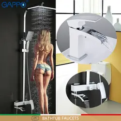 GAPPO Смесители для ванной комнаты настенный смеситель для ванной комнаты хром и белый смеситель для ванной комнаты Смеситель s латунный