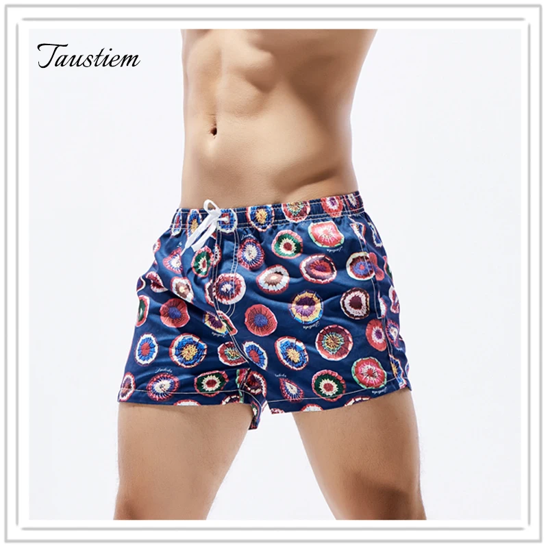 Taustiem Brand Men Swimwear Swimsuits Sea Casual Short Bottoms Beach