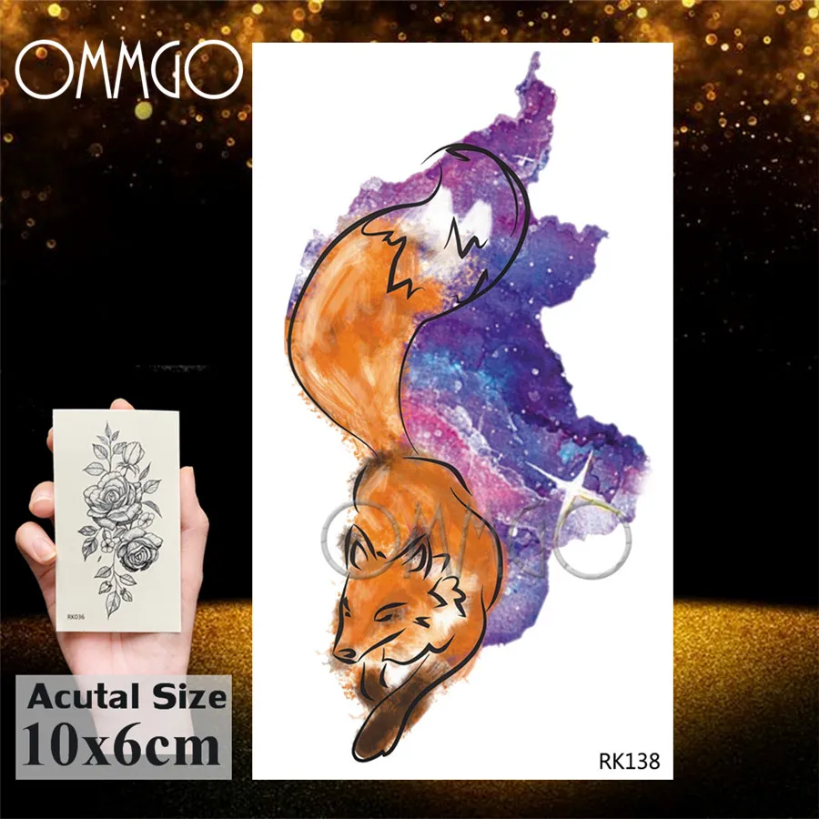 OMMGO Геометрическая бабочка Мотылек подвеска Временные татуировки наклейка якорь алмазный круг ромбовидные татуировки боди-арт черные Поддельные Татуировки - Цвет: ORK138