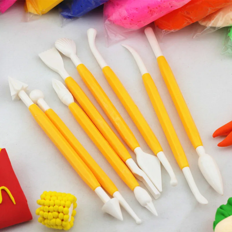 Clay tools 8pcs Polymer Plasticine Mold Set Kit slime Molds Tool