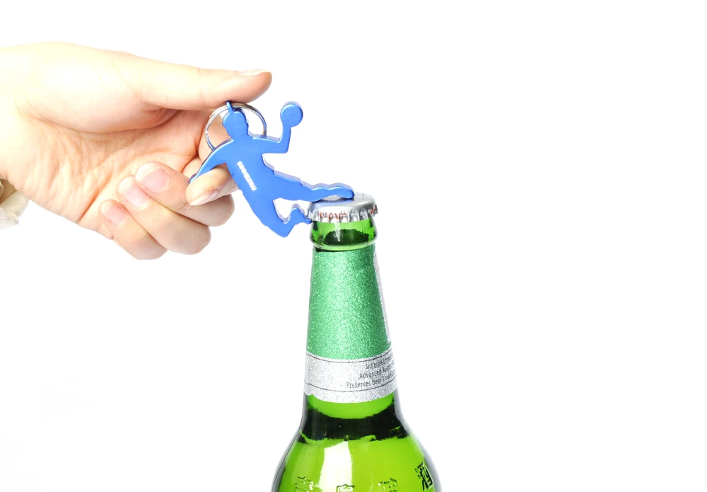 AceCamp портативный открывалка для бутылок брелок алюминиевый сплав гандбол плеер образный красочный брелок пивная открывалка для бутылок, подарок
