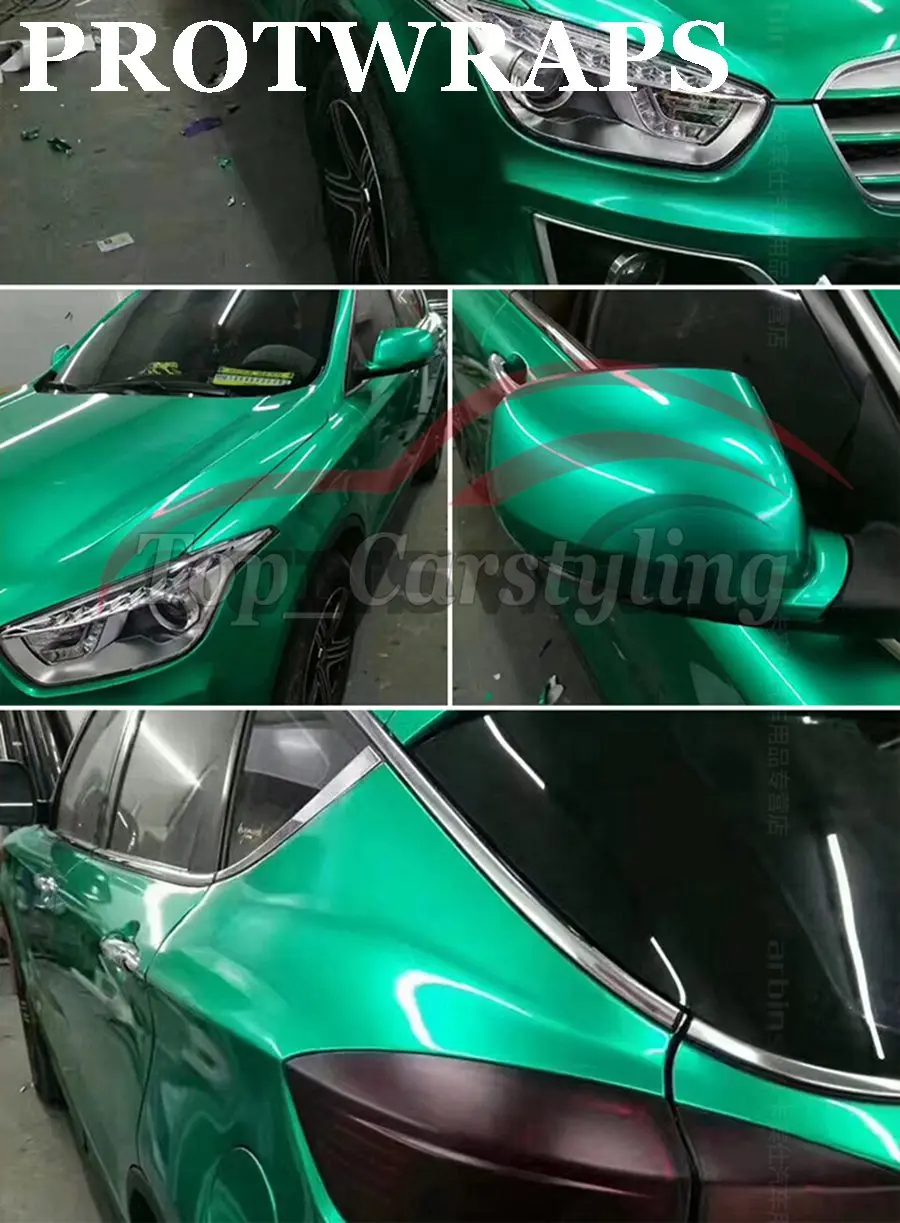 Mint Green MIDNIGHT gloss candy metallic vinyl wrap car wrapping Film stocker foil hexis 3M (1)