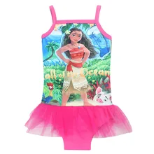 2018 moana אמבטיה לתינוק חמוד ילדים מצוירים תחרה tankinis ביקיני ילדה ילדי החוף ללבוש ביקיני תינוקות בנות ילדים בגד ים