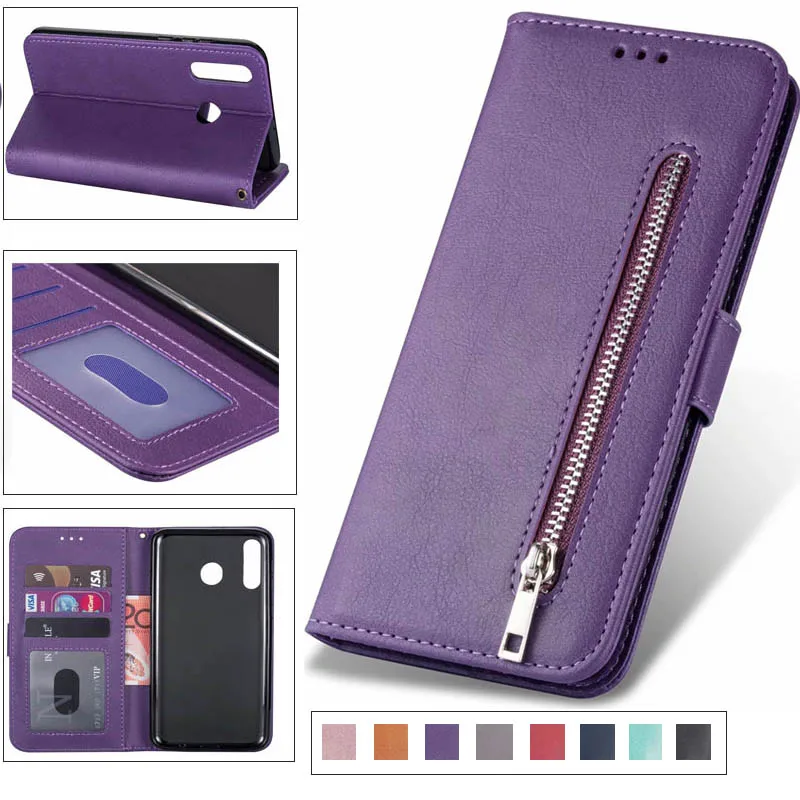 

New zipper card with photo frame holster phone case Flip Stand Cover For Samsung A10 M10 A30 A20 M20 M30 A70 A50 A40 A20E case