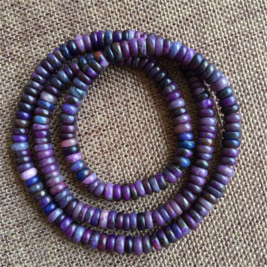 South Africa Natural Purple Sugilite Gems Beads Healing Stretch Charm