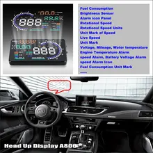 Car Information Projector Screen For Audi A5 S5 Q5 RS5 Safe Driving Refkecting Windshield HUD Head