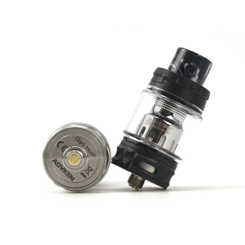 Original Advken Dark Mesh Tank Top slide filling Electronic Cigarette Atomizer 5ML6ML with Triple Mesh Coil Single Mesh Coil 01 (9)