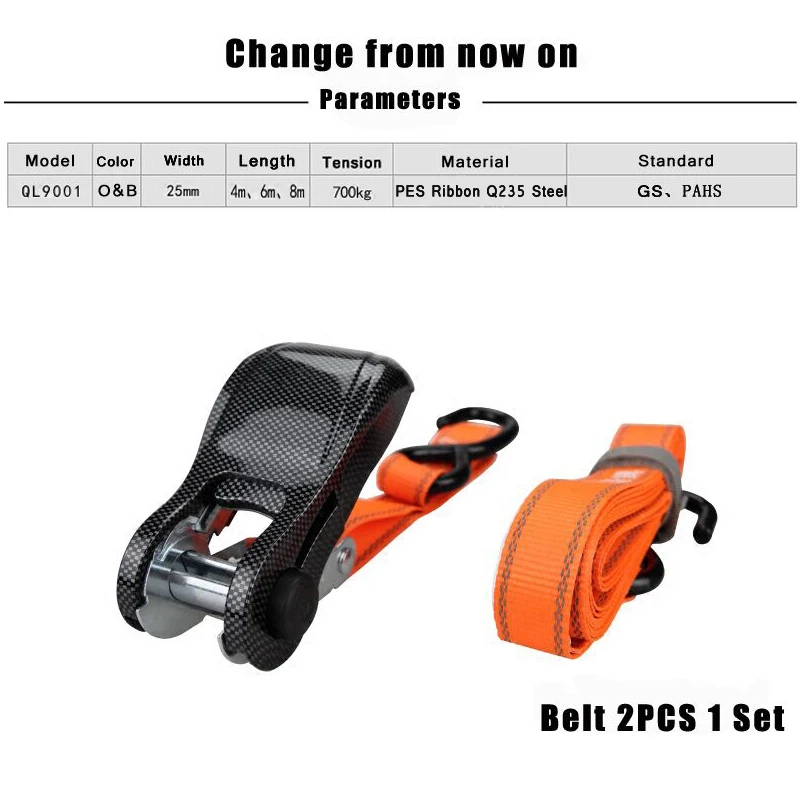 FUWAYDA 6M SUV Off-road Roof Luggage Fixed Bundle Furniture handling Road trips water sports Tightrope Fastener Strap Tensioner