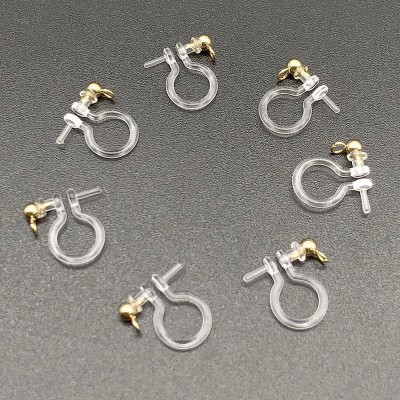 WIWI6PCS 11*11mm невидимые прозрачные золотые розы не проколотые уши клипсы на серьги