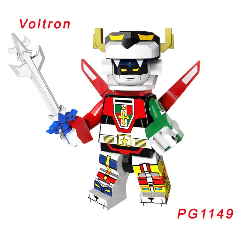 

Pg1149 Super Heroes The God Of War King Kong Voltron Team Godmars Legoelys Predator One-Eyed Alien Building Block Toy