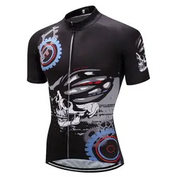 Cusroo Ropa Ciclismo Для мужчин Велоспорт Джерси велосипед рубашка Pro команда с коротким рукавом Велосипедный Спорт Костюмы дышащая черный Открытый