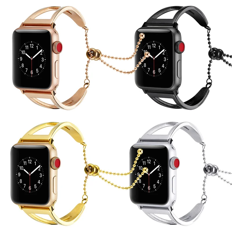 Ювелирные изделия браслет из нержавеющей стали для Apple Watch 38 мм 42 40 44 Iwatch Series1 2 3