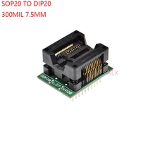 SOIC20 SOIC 20 SOP20 à DIP20, adaptateur de programmeur, largeur du corps 7.5MM, 300mil IC, convertisseur de prise, puce de test
