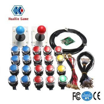 

Arcade LED MAME 2 Player USB Bundle Kit 2 Joysticks 4 And 8 Way 20 Push Buttons