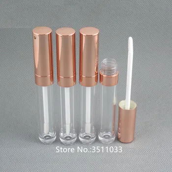 

30PCS 6ML Rose Gold Empty Lip Gloss Tube DIY Plastic Elegant Liquid Lipstick Container Round Elegant Lipgloss Bottle Tube