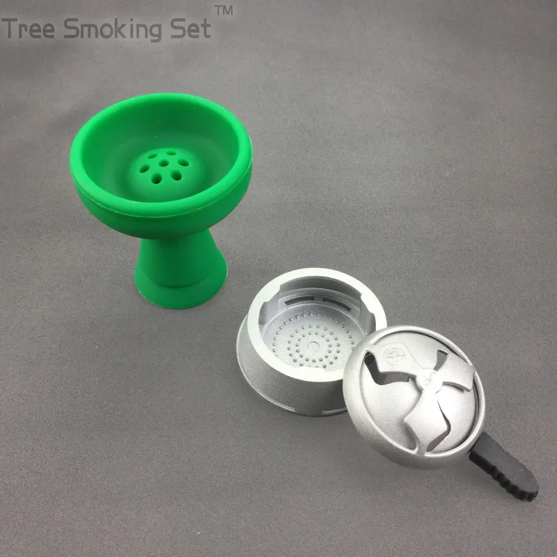 

1 pcs chian hookah silicone bowl match kaloud silver matte version smoke large enough smoke lasting charcoal holder