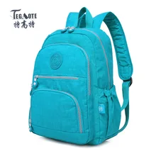 TEGAOTE Schulrucksack für Teenager Mädchen Mochila Feminina Frauen Rucksäcke Nylon Wasserdicht Casual Laptop Rucksack Weiblichen