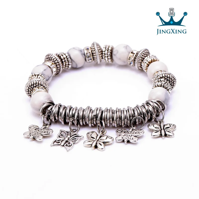 10 PcsJewelry 1 Бабочка Браслеты для Для женщин высокое качество камень браслет браслеты 2011Y - Окраска металла: 4