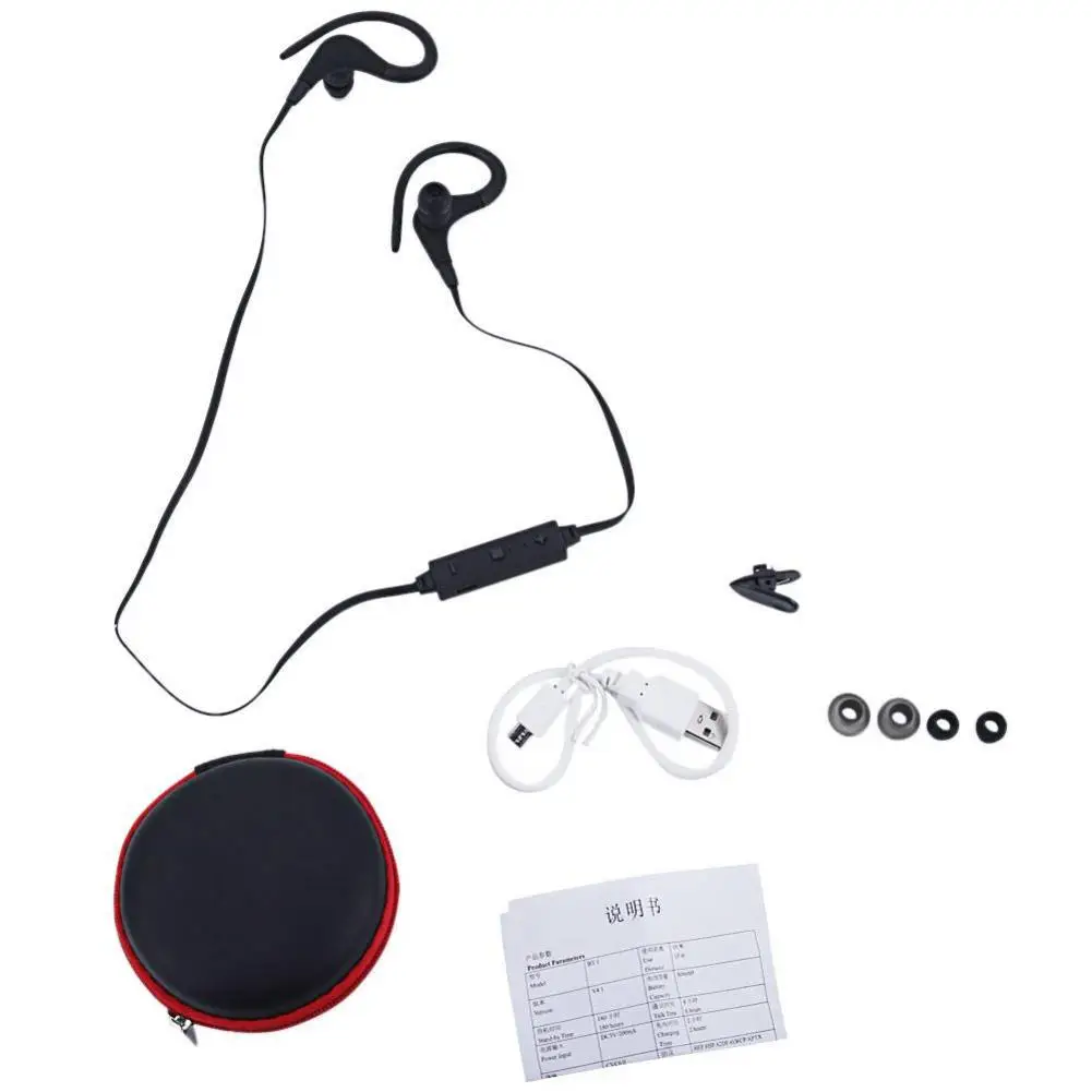 

BT-1 Ear Plug Style Bluetooth V4.1 Headset with Selfie Function Black