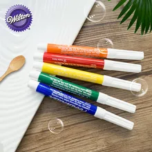 5 шт. Wilton еда писатель съедобные маркеры для продуктов, еда окрашивающие маркеры съедобные цвет писатель еда цвет ручка съедобные ручки