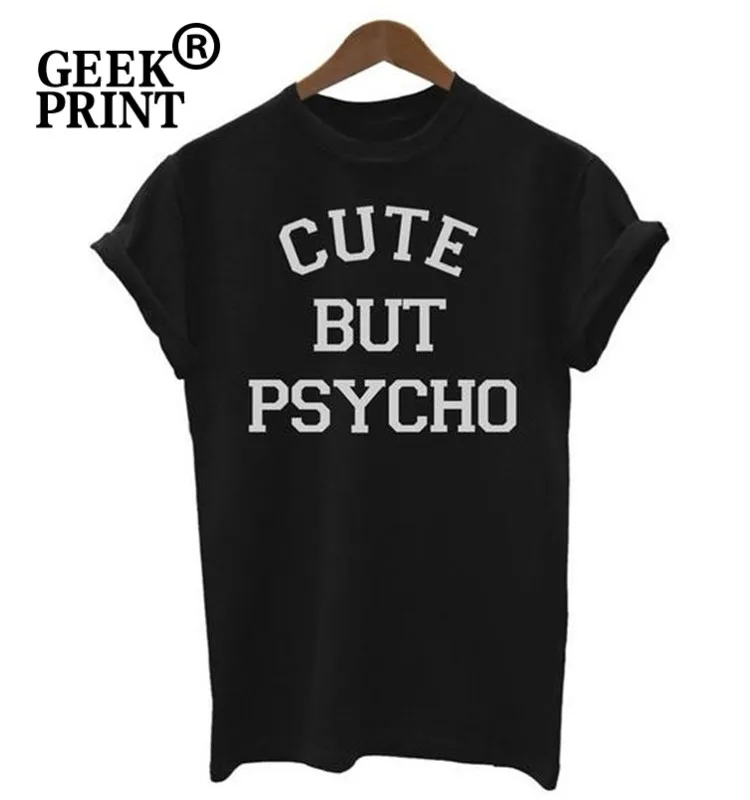 Женская симпатичная футболка с логотипом но PSYCHO футболки принтом Humor Blogger женские