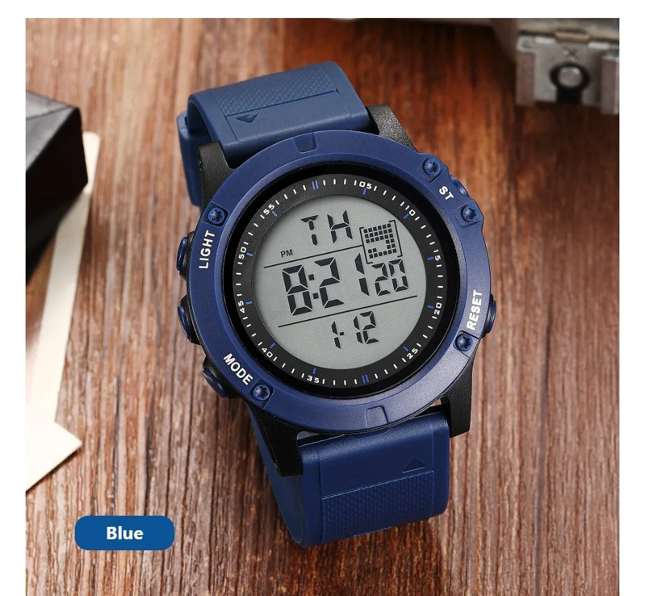 OHSEN цифровой бренд lcd серебряные мужские часы для мальчика reloj hombre 50 м Dive силиконовый ремешок наружные спортивные наручные часы мужские подарки