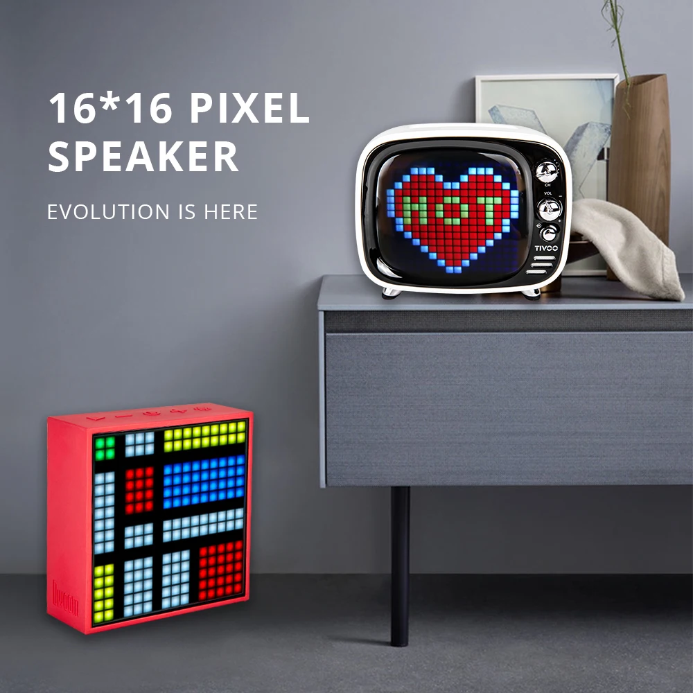 Divoom Tivoo Timebox Evo портативный Pixel Art беспроводной Bluetooth 5,0 динамик светодиодный смарт-будильник с приложением для IOS Android