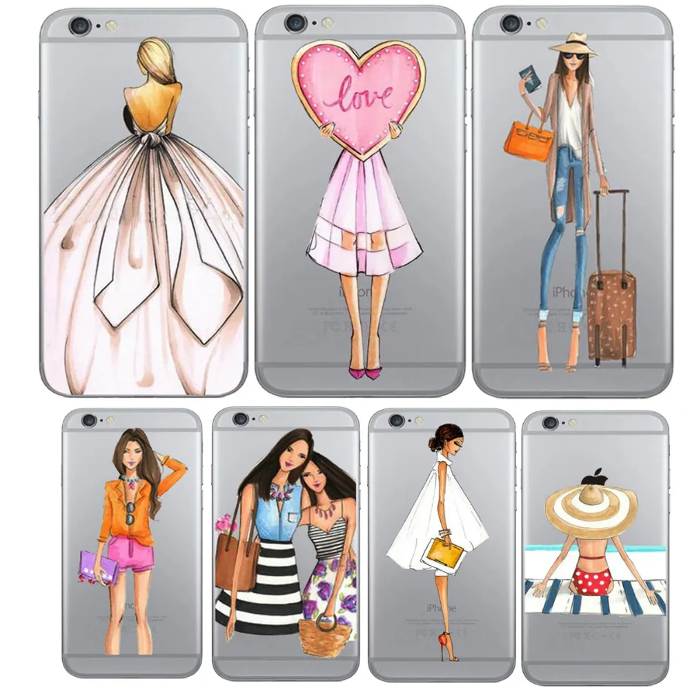Luxury Fashion Sexy Lady Girl Cases Cover For iphone 6 6s 6 plus 6S