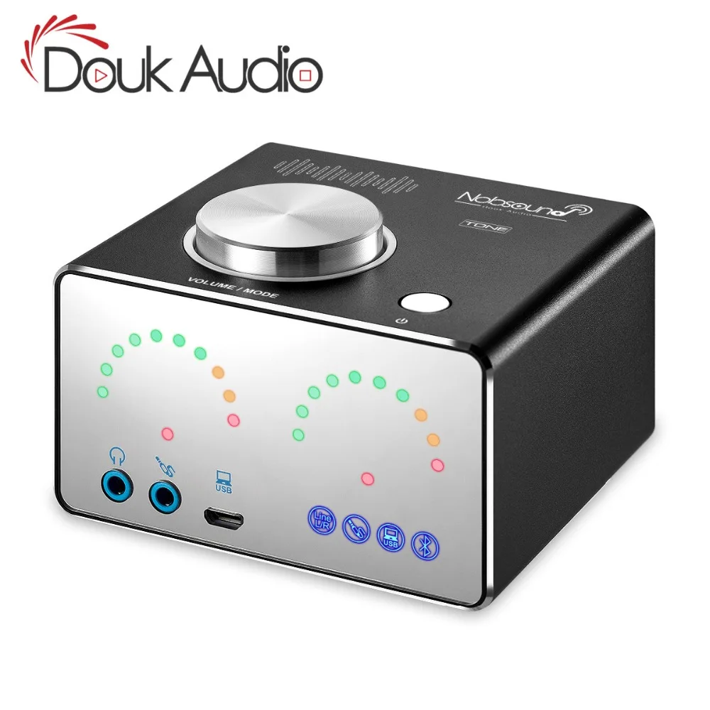 

Douk audio HiFi Desktop Integrated Digital Power Amplifiers Home Audio Mini Bluetooth 4.2 Stereo Headphone Amp USB Sound Card