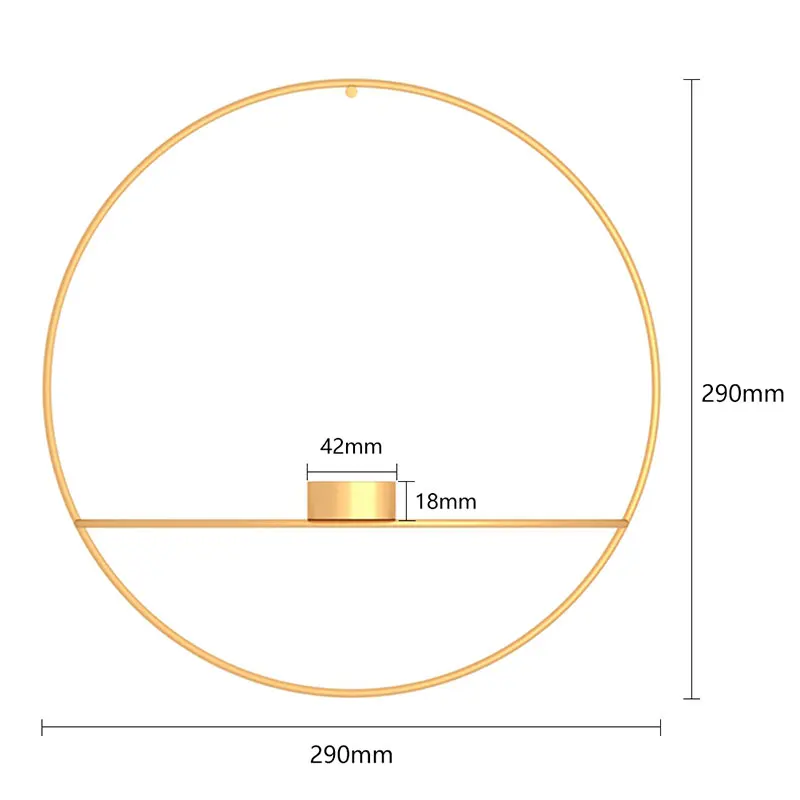 Креативная металлическая Геометрическая круглая Подсвечник домашний Настенный декор Европейский 3D подсвечник - Цвет: 19