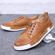2017 En Cuir Printemps Chaussures Up Respirant Hommes Casual Chaussures Nouvelle Mode Designer Chaussures Hommes