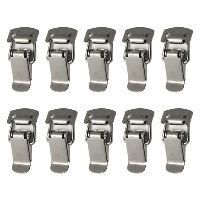 

Toggle Latch Mini Size Stainless Steel Latch Catches Clamp for Toolbox, Cases, Chests - Pack of 10