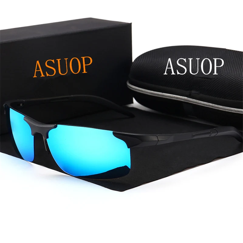 2019 new polarized men's sunglasses UV400 square frame fashion ladies sunglasses brand design sports glasses driving sunglasses (8)