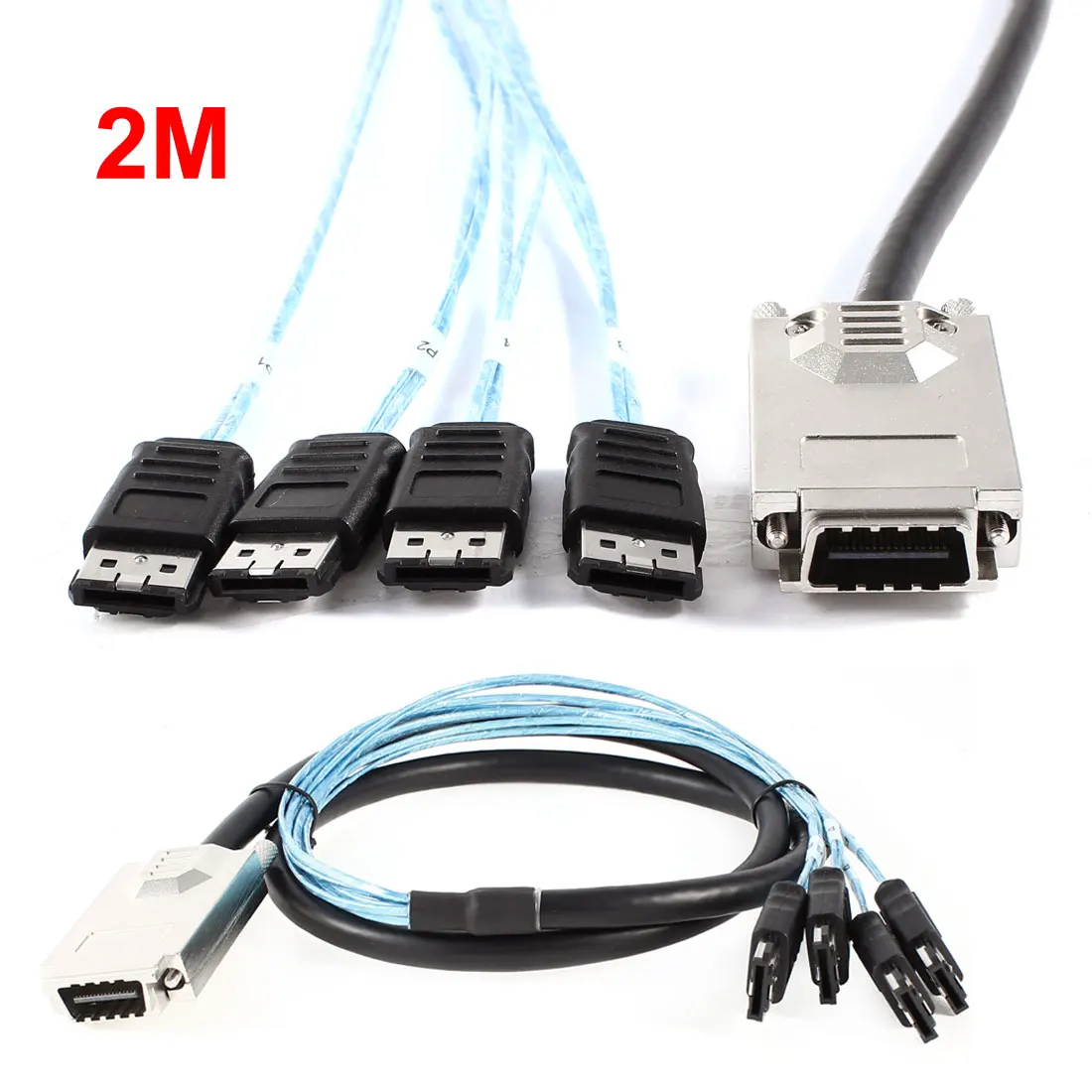 UXCELL 6.5Ft Sas 4X Sff 8470 To 4 X Esata Scsi External Enclosure