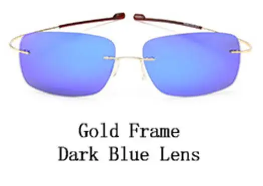 Без оправы с эффектом памяти титановые поляризованные солнцезащитные очки модные квадратные ультралегкие женские мужские очки для вождения путешествия 14 цветов UV400 N5 - Цвет линз: 13