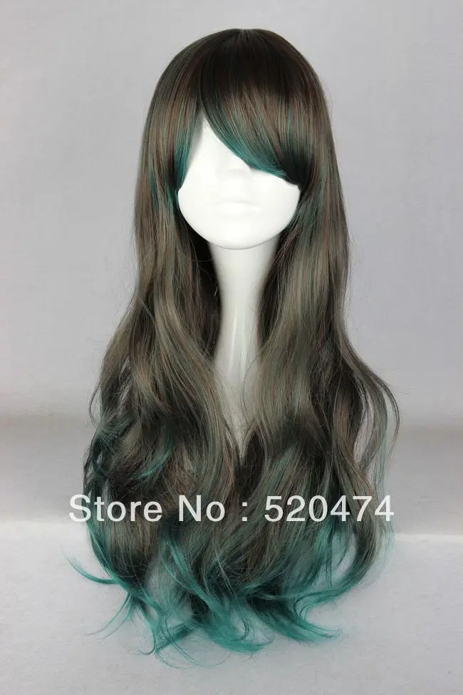 

MCOSER Free shipping cheap 68 CM long mixed color  beautiful lolita anime cosplay wigs